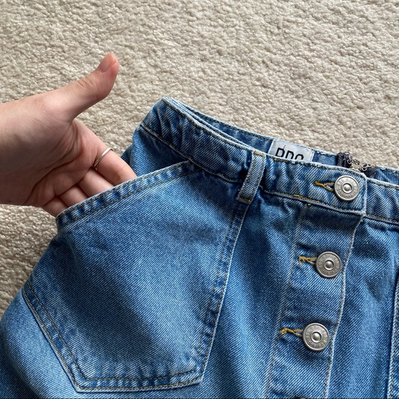 BDG DENIM BUTTON UP SKIRT / SKORT - Picture 8 of 16